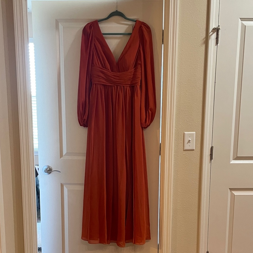 Azazie size 6 Rust / burnt orange Dress